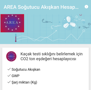 AREA’nın F-Gas Soğutucu Akışkan Hesaplayıcısı SOSİAD Tarafından Türkçe’ye Uyarlandı